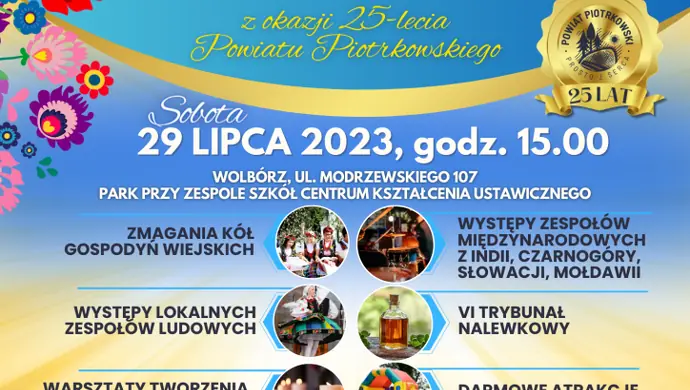 Międzynarodowy Koncert Letni „Powiat folklorem malowany”.