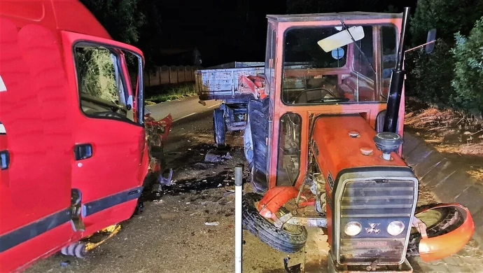 Staranował ciągnik i uciekł