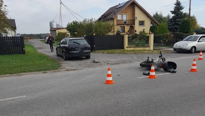 Potrącenie motocyklisty. Lądował LPR