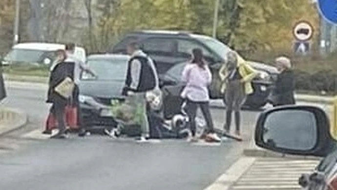 Potrącenie rowerzysty na Łódzkiej