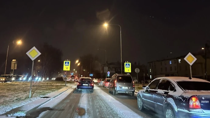 Śnieg na piotrkowskich ulicach