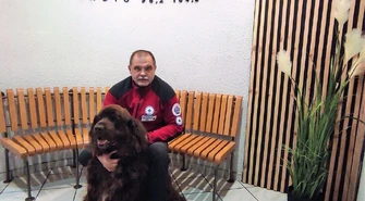 Czworonożny ratownik wspiera pracę ratowników piotrkowskiego WOPR