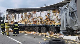 Zderzenie ciężarówek