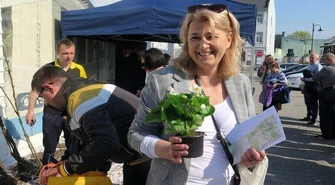 Nakręcali na zieleń przy Powiatowym Centrum Przesiadkowym