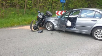 Wypadek na Wierzejskiej. Motocyklista w szpitalu