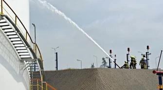 Ćwiczenia na terminalu paliw w Piotrkowie