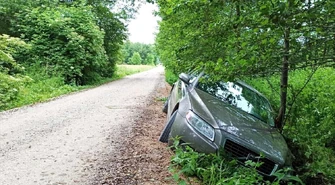 Pijany kierowca znaleziony w rowie