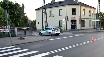 Potrącony rowerzysta trafił do szpitala