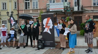 Piotrkowski Strajk Kobiet solidarnie z Joanną