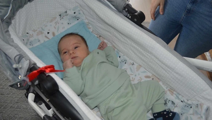 Burmistrz odwiedził pierwszego mieszkańca urodzonego w tym roku