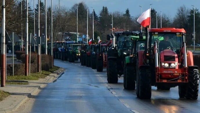Kolejny protest rolników. Tym razem na ważnej drodze