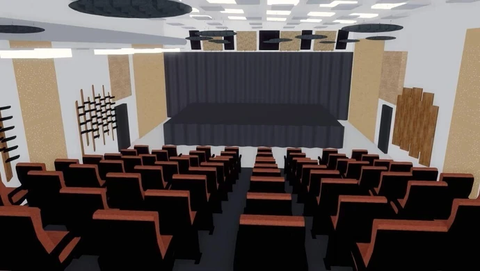 Sala widowiskowa z nowym wyposażeniem