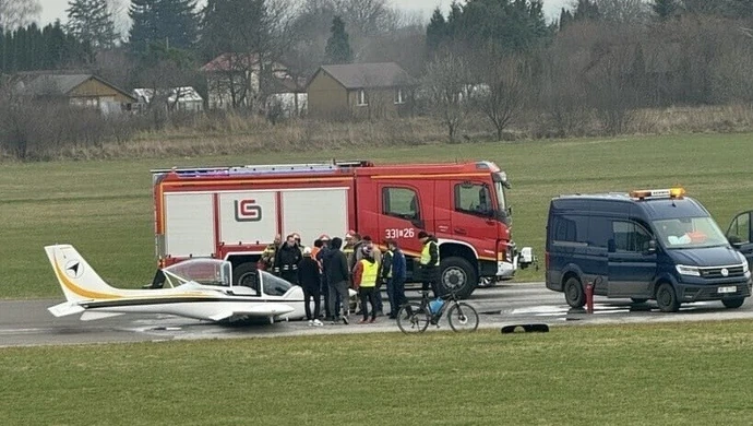Awaryjne lądowanie na piotrkowskim lotnisku
