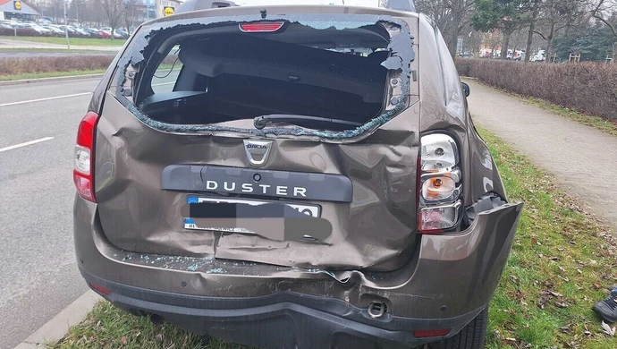 Zderzenie przed przejściem dla pieszych