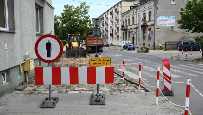 Remont chodnika przy Próchnika