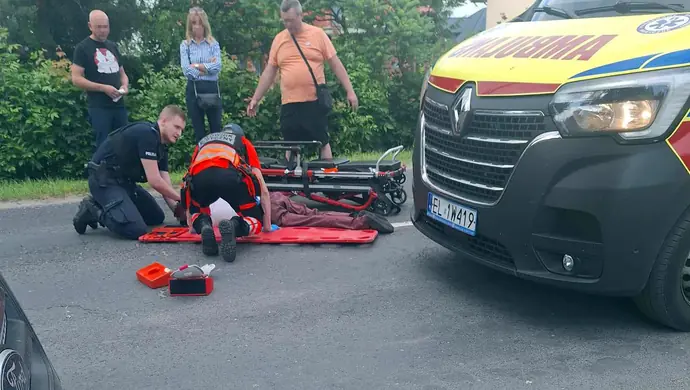 Potrącenie na Słowackiego. Lądował helikopter LPR  ZDJĘCIA