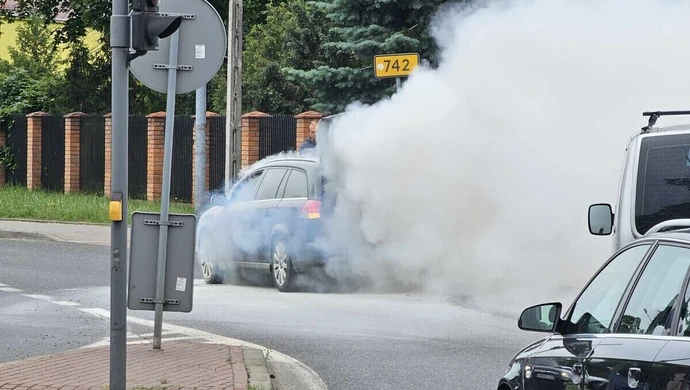 Pożar osobówki we Włodzimierzowie