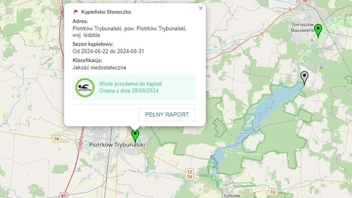 Woda na Słoneczku nadaje się do kąpieli