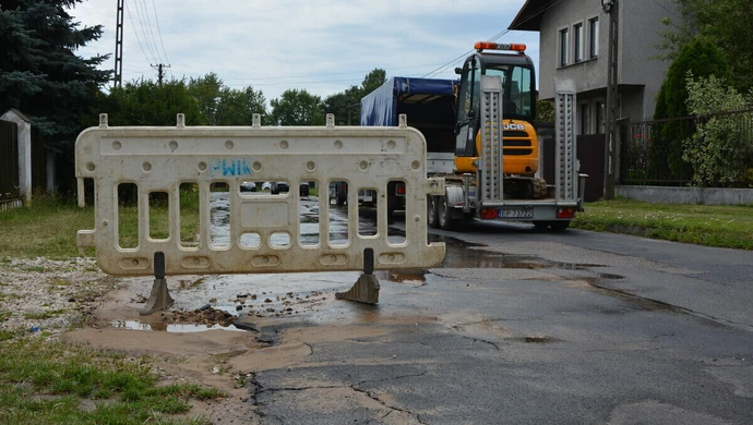 Awaria wodociągu przy Filtrowej w Piotrkowie