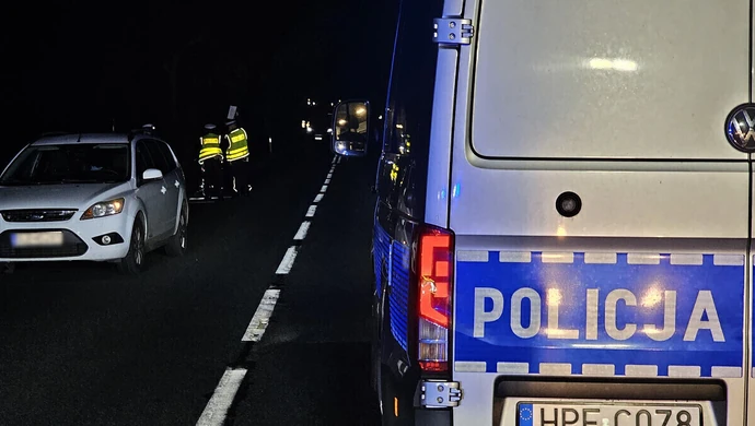 Potrącenie rowerzysty na DW 742