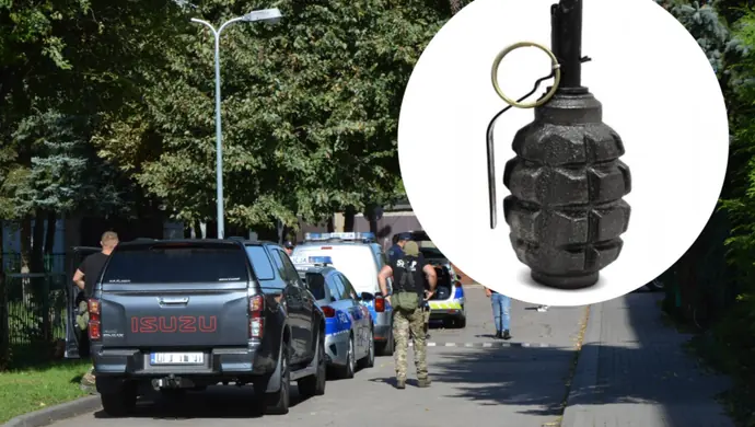 Ewakuacja bloku na ul. Wroniej. W piwnicy znaleziono granat