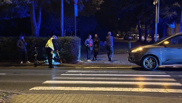 Potrącenie hulajnogisty w Al. Kopernika
