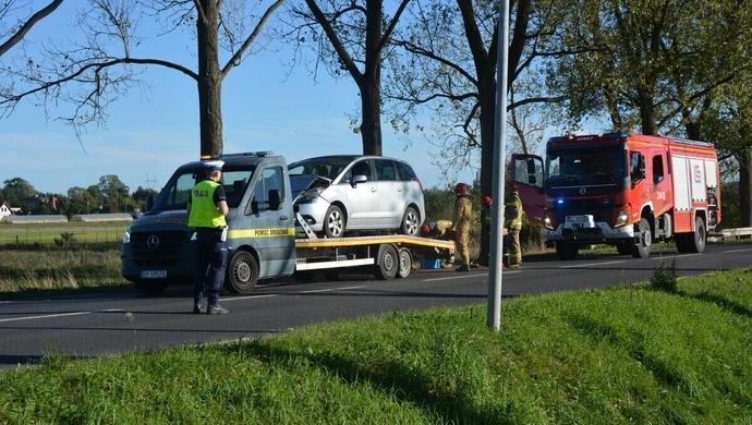 Zderzenie trzech samochodów na Łódzkiej