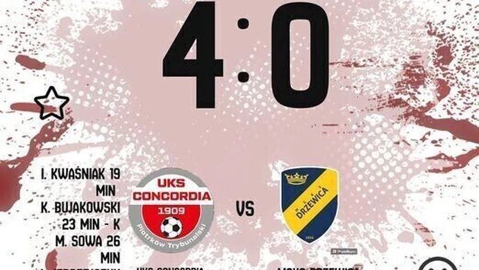 Świetny mecz piłkarzy Concordii. Wygrali z wiceliderem