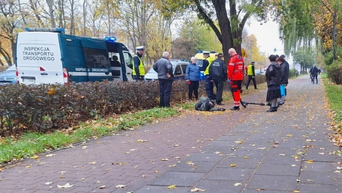 Wypadek hulanjogisty na Łódzkiej