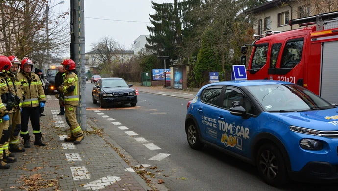 Wypadek z udziałem nauki jazdy na Narutowicza