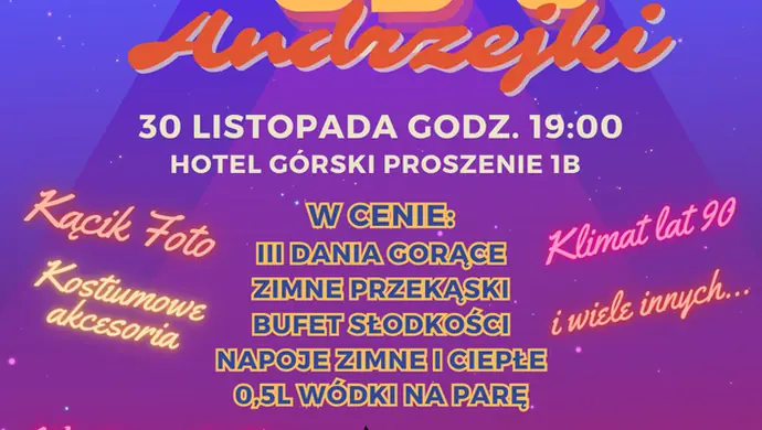 Andrzejki 2024 w Hotelu Górski & Spa w Proszeniu