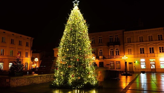 Jodła kaukaska i iluminacje już rozświetlają rynek (FILM)