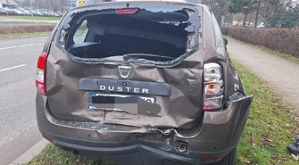 Zderzenie przed przejściem dla pieszych