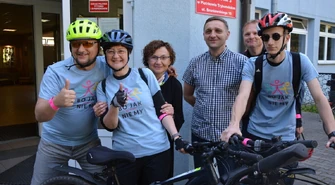 Rajdem rowerowym "Budowlanka" zachęcała uczniów do aktywnego trybu życia