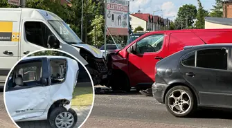 Wypadek na Wojska Polskiego. Dwie osoby ranne ZDJĘCIA