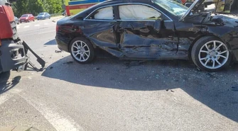 Zderzenie trzech samochodów w Przygłowie