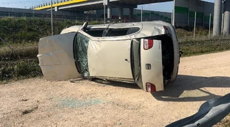 Nietypowy wypadek przy A1. Cztery osoby ranne ZDJĘCIA