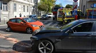 Kolizja na skrzyżowaniu Al. 3 Maja i ul. Jagiellońskiej