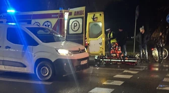 Potrącenie na pasach przy Lidlu