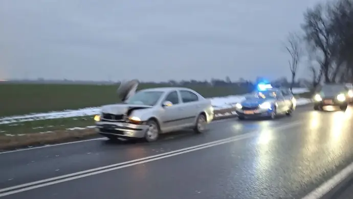 Zderzenie trzech samochodów w Janówce