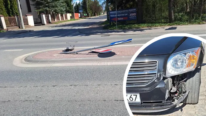 „Ściął” znak na Śląskiej