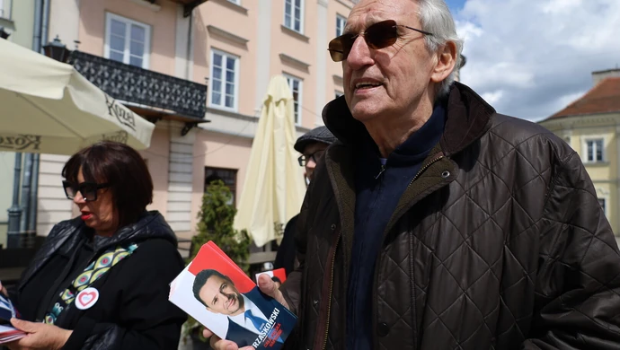 Bogusław Wołoszański zachęcał piotrkowian do głosowania