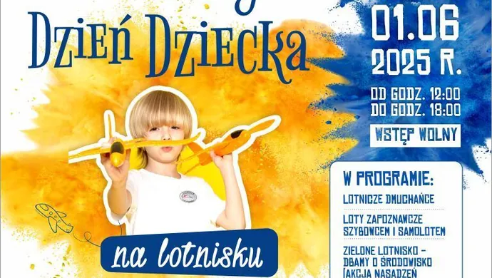 Odlotowy Dzień Dziecka  na lotnisku w Piotrkowie 