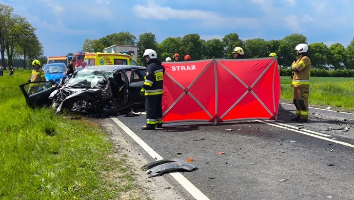 Koszmarny wypadek pod Sulejowem. Nie żyje 33-latka