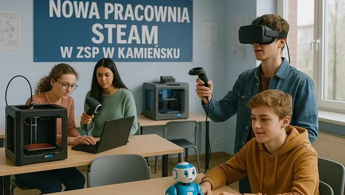 Trzy nowoczesne pracownie STEAM w ZSP w Kamieńsku