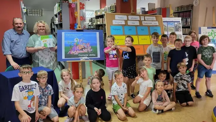 Zajęcia w bibliotece z okazji XXIV Ogólnopolskiego Tygodnia Czytania Dzieciom - SP Gorzkowice