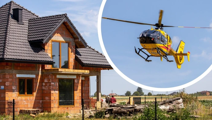 Wypadek w Bujnach. Lądował śmigłowiec LPR