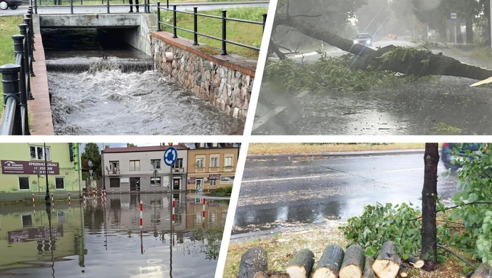 Ulewa nad Piotrkowem. Zalane piwnice i ulice, utrudnienia na A1