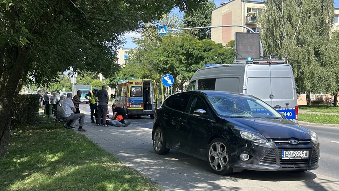 Potrącenie na pasach na Łódzkiej w Piotrkowie ZDJĘCIA