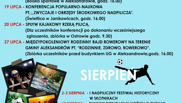 Lato 2025 w Gminie Aleksandrów – sport, rekreacja i dobra zabawa